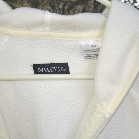 Jacket, white Danskin Activewear sz. XL, zipper jacket 2 pockets - Picture 2 of 5